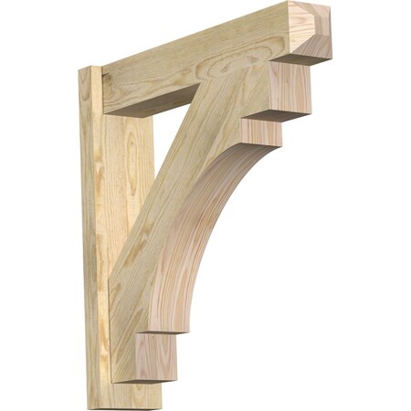 Ekena Millwork Merced Rough Sawn Craftsman Outlooker, Douglas Fir, 6"W x 28"D x 28"H OUT06X28X28MRC04RDF